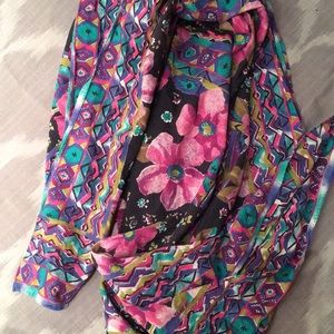 Oversized brightly colored scarf/ sarape